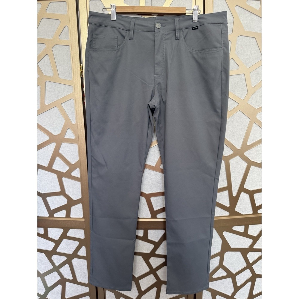 Travis Mathew Pants Open To Close 5 Pocket Golf Mens 36 X 32 Gray Stretch 1MT435
